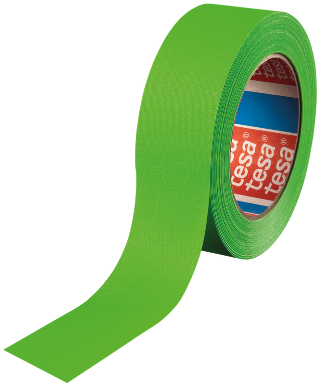 TESA 4671GN-25 - Gewebeband Highlight, 25 x 25 mm, neongrün