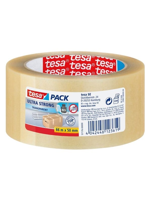 TESA 57176 - tesapack® Ultra Strong, 66 m x 50 mm, transparent