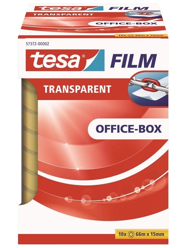 TESA 57372 - tesafilm® transparent, 66 m x 15 mm, 10 Rollen