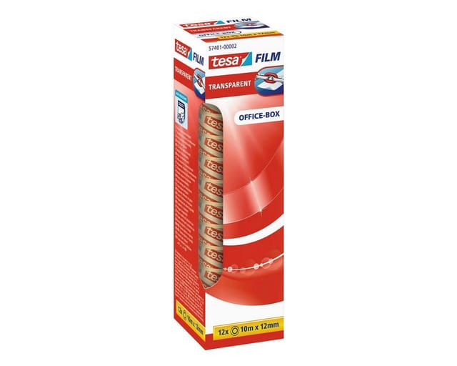 TESA 57401 - tesafilm® transparent, 10 m x 12 mm, 12 Rollen