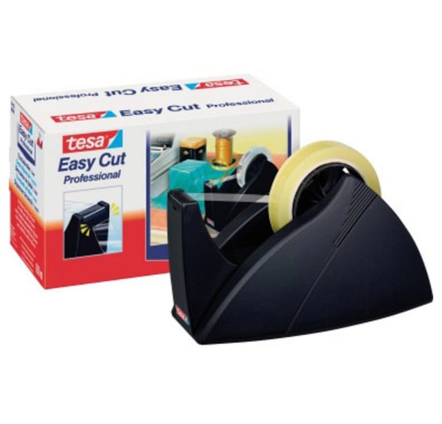 TESA 57422-01 - Profi Tischabroller Easy Cut®, schwarz, bis 66 m x 25 mm