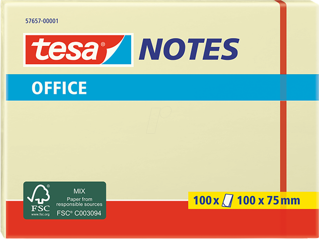 TESA 57657 - Klebezettel, 100 x 75mm, 100 Blatt