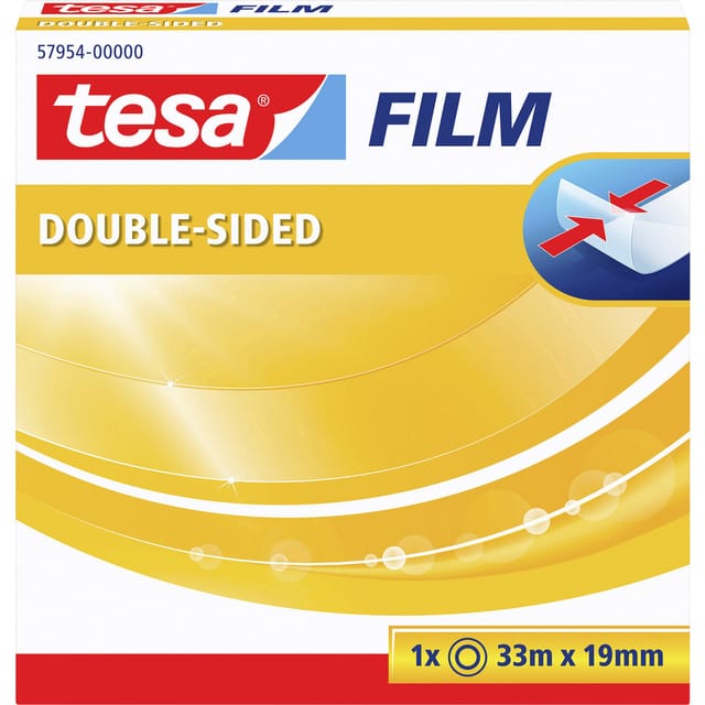TESA 57954 - tesafilm® doppelseitig, 33m x 19mm, 1 Rolle