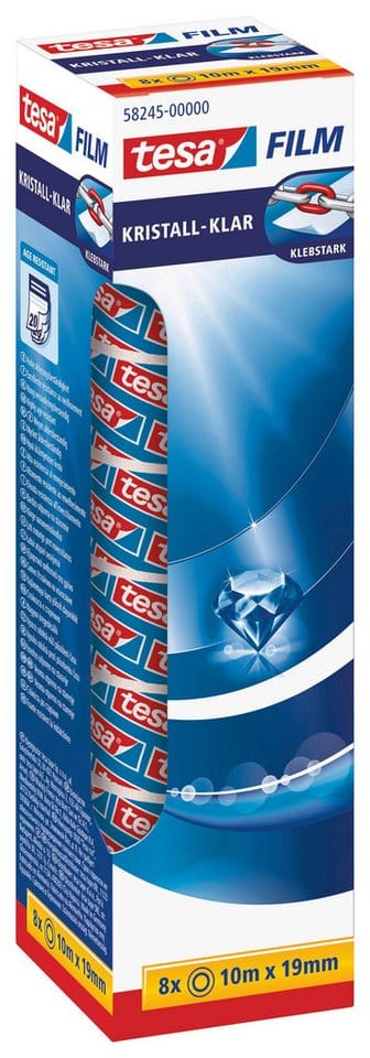 TESA 58245 - tesafilm® kristall-klar, 10 m x 19 mm, 8 Rollen