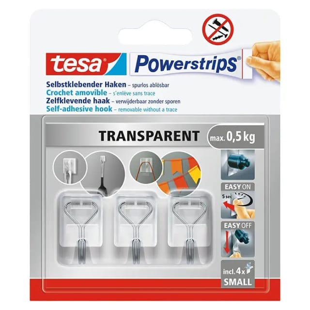 TESA 58620-3 - Powerstrips Haken - 3 x 0,5kg