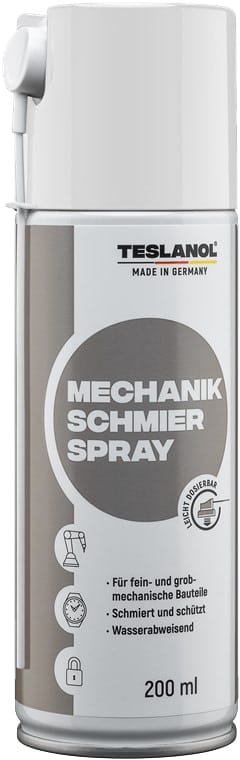 TESLANOL 26010 - Mechanikschmierspray in 200 ml Dose mit Sprühröhrchen
