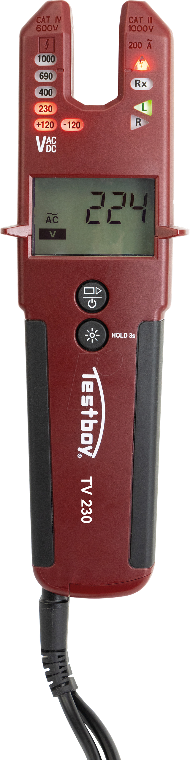 TESTBOY TV 230 - Spannungsprüfer TV 230, 1 - 1000 V AC, 1 - 1500 V DC