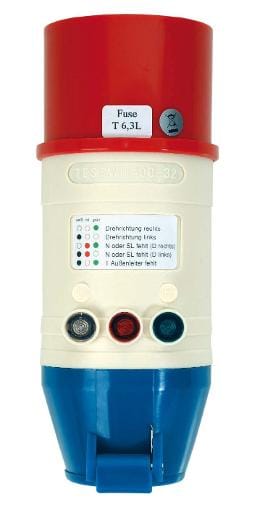 TESTBOY TV 416 - Drehfeldrichtungsanzeiger TV 416, CEE-Adapter 16 A