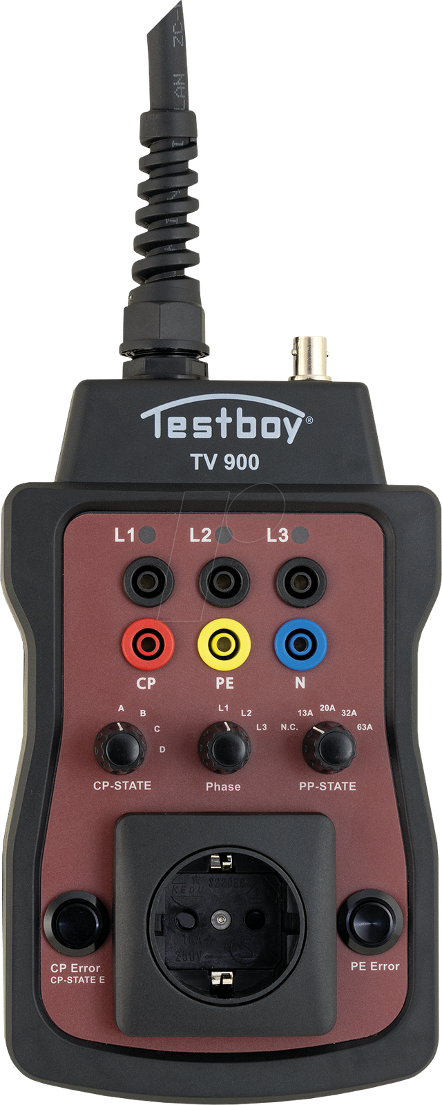 TESTBOY TV 900 - Ladesäulenprüfadapter, E-Mobility Analyser, Typ 2