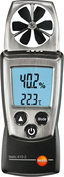 TESTO 0560 4102 - Flügelrad-Anemometer testo 410-2 für Geschwindigkeit, Feuchte