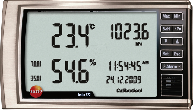 TESTO 0560 6220 - Thermo-Hygrometer und Barometer testo 622, 300 bis 1200 hPa