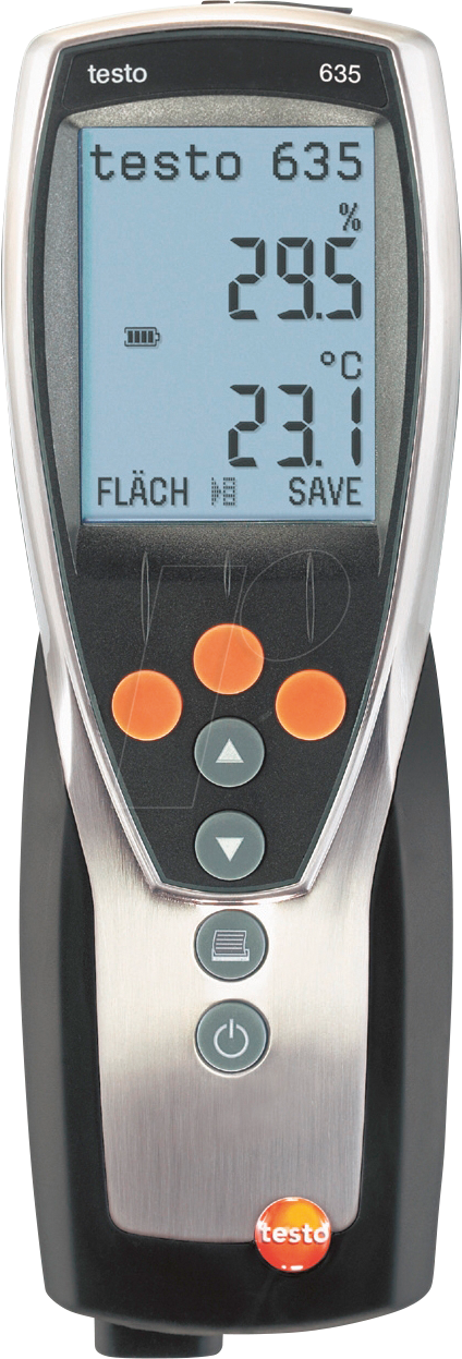TESTO 0560 6351 - Digital-Thermometer testo 635-1, -200 bis +1370 °C, Feuchtemessu