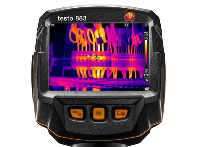 TESTO 0560 8830 - Wärmebildkamera testo 883, -30 … +650°C, WiFi, USB, Bluetooth®