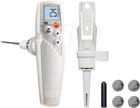 TESTO 0563 1054 - Einhand-Thermometer testo 105 mit Gefriergut-Messspitze, HACCP