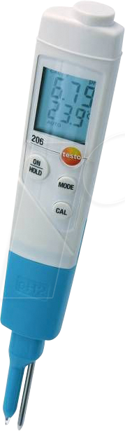 TESTO 0563 2062 - pH-Messgerät testo 206-pH2, 0,0 bis 14,0 pH