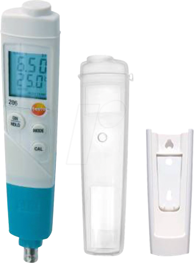 TESTO 0563 2063 - pH-Messgerät testo 206-pH3, 0,0 bis 14,0 pH, flexibel einsetzbar