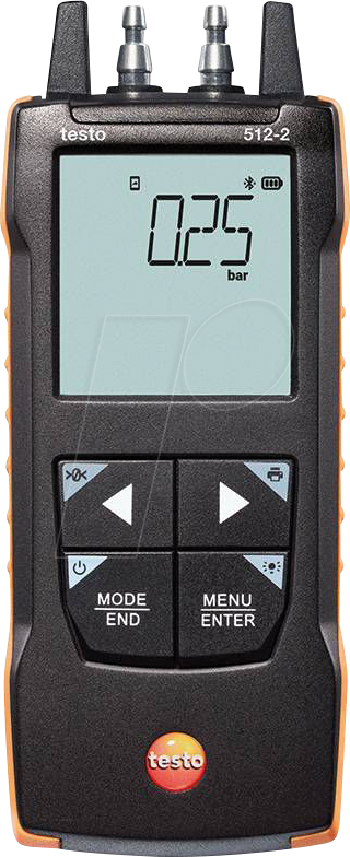 TESTO 0563 2512 - Digitales Differenzdruckmessgerät testo 512-2, 0 bis +2000 hPa