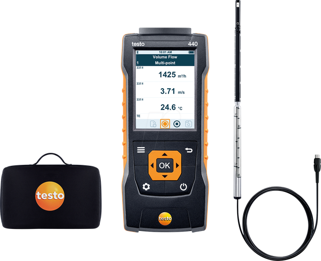 TESTO 0563 4400 - Messgeräteset zur Klimamessung, testo 440 Hitzdraht-Set