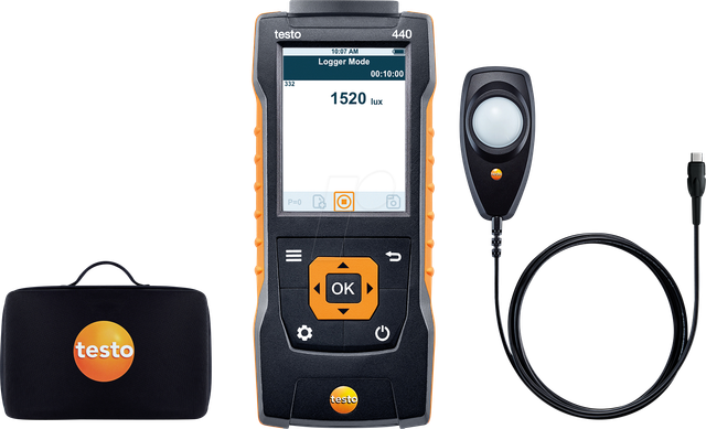 TESTO 0563 4402 - Messgeräteset zur Beleuchtungsmessung, testo 440 Lux-Set