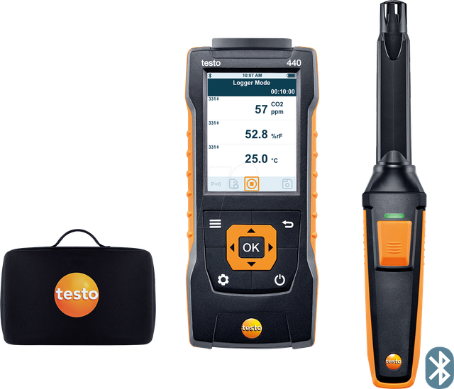 TESTO 0563 4405 - Messgeräteset zur Klimamessung, testo 440 CO2 -Set