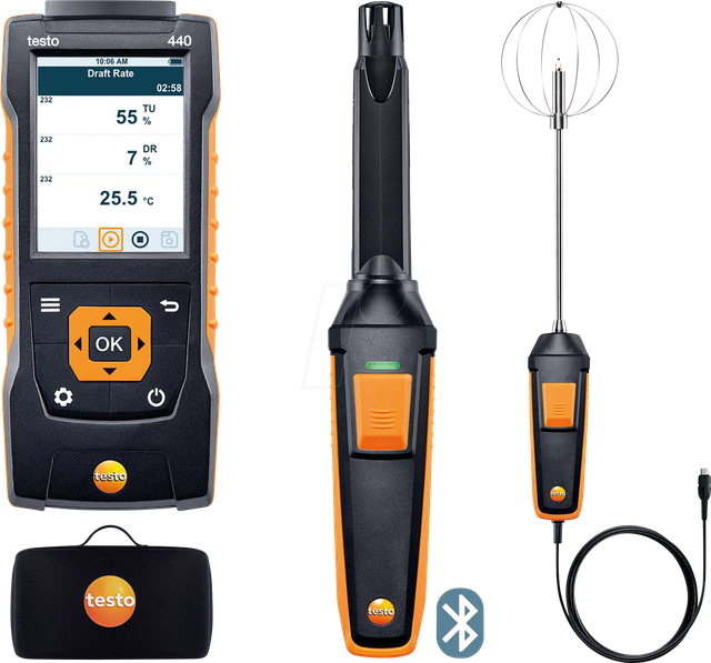 TESTO 0563 4408 - Behaglichkeits-Kombi Set testo 440, Bluetooth®
