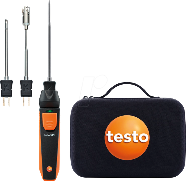 TESTO 0563 5915 - Thermometer testo 915i Set, Smart Probe, mit vier Fühlern