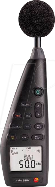 TESTO 0563 8170 - Schallpegelmessgerät testo 816-1, 30 bis 130 dB, 20 bis 8000 Hz