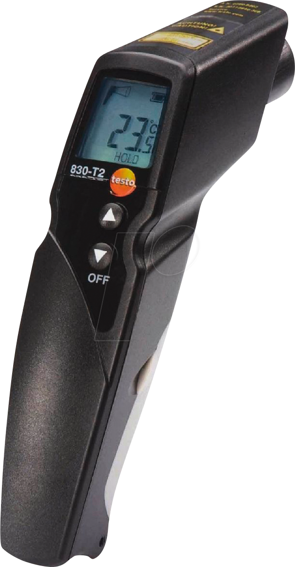 TESTO 0563 8312 - Infrarot-Thermometer 830-T2, -30 bis +400 °C, 12:1, Komplettset