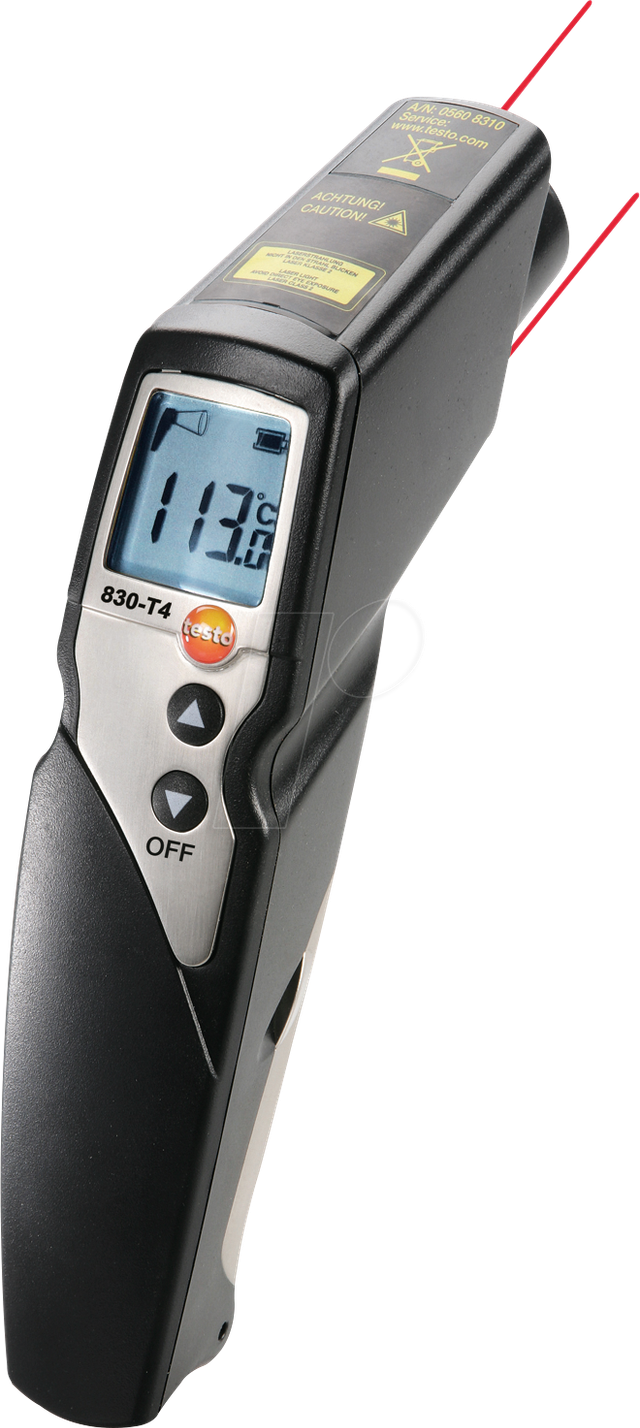 TESTO 0563 8314 - Infrarot-Thermometer testo 830-T4 Set, -30 bis +400 °C, Typ-K