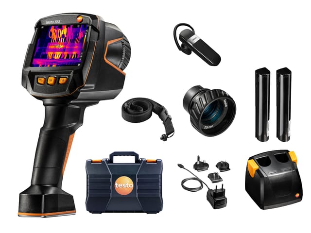 TESTO 0563 8830 - Wärmebildkamera testo 883 Set, -30 … +650°C, WiFi, Teleobjektiv