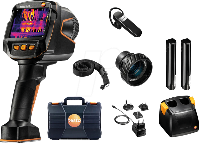 TESTO 0563 8836 - Wärmebildkamera Testo 883-2 Set, mit 42° und 12° Objektiv