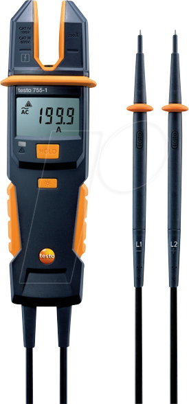 TESTO 0590 7551 - Strom-/Spannungszange testo 755-1, 200 A AC, 600 V AC/DC