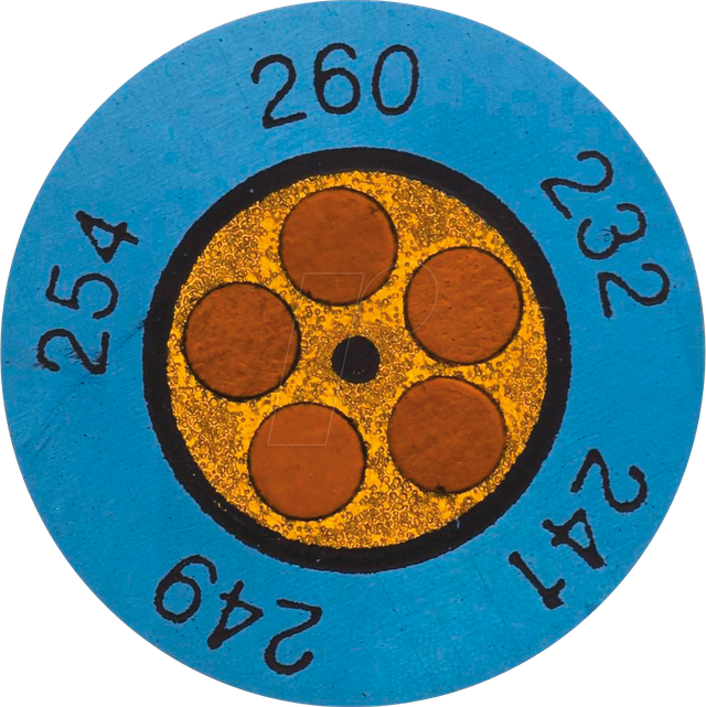 TESTO 0646 0077 - Mini-Temperaturindikator testoterm, +199 ... +224 °C, 10er-Pack