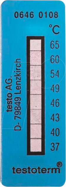 TESTO 0646 1724 - Temperaturmessstreifen testoterm, +116 … +154 °C, 10er-Pack