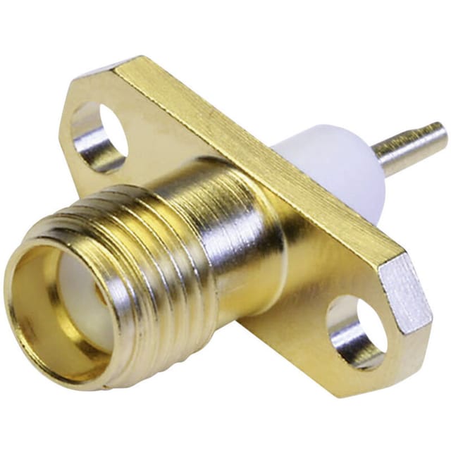 TG 100024703 - SMA-Einbaubuchse mit Flansch vergoldet