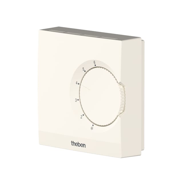 THEBEN 7010003 - Elektronischer Raumthermostat, Snap-Funktion, Stellrad, 5°-30°C