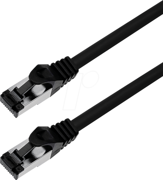 TME TI29-2 - Patchkabel Cat.8.1 S/FTP, 2 m, schwarz