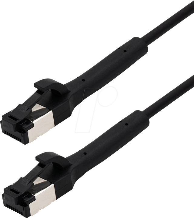 TME TI42-0,5 - Patchkabel Cat.8.1 U/FTP, 0,5 m, schwarz