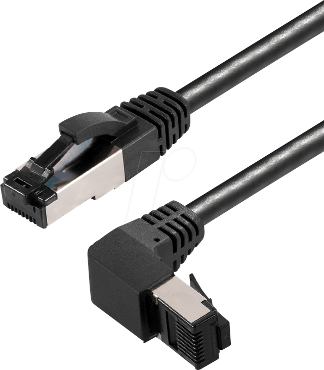 TME TI48-2L - Patchkabel Cat.8.1 S/FTP gewinkelt / gerade, 2 m