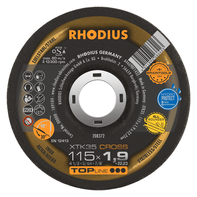 TS XTK35 115 - Trennscheibe, Edelstahl, 115 mm, 1,9 mm, XTK35