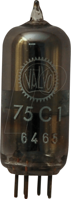 TUBE 75C1 - Elektronenröhre, Regulator Röhre (Stabi), Miniatur, 7-pol