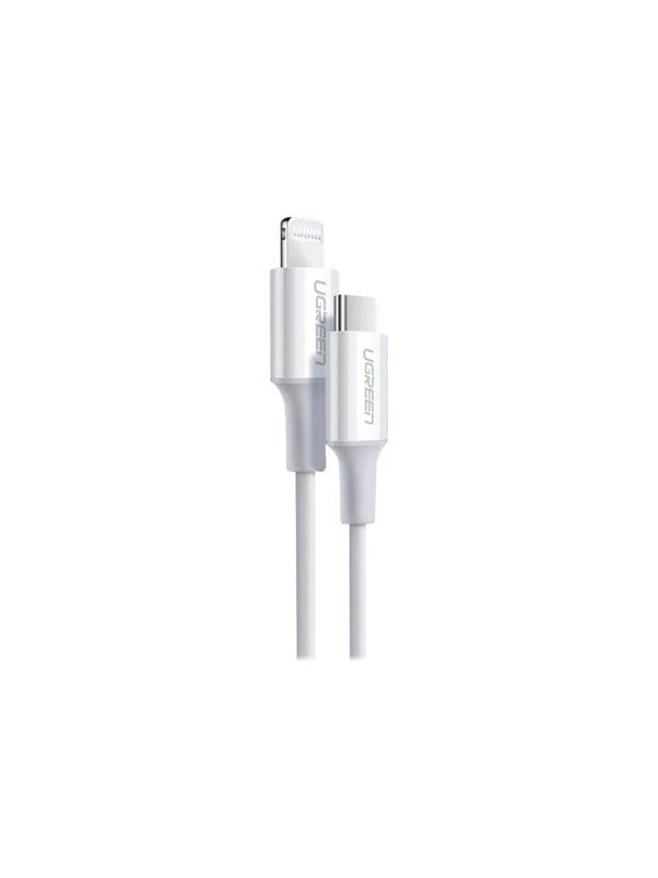 UGREEN 10493 - Daten-/ Ladekabel USB C-Stecker > Lightning, weiß, 1 m