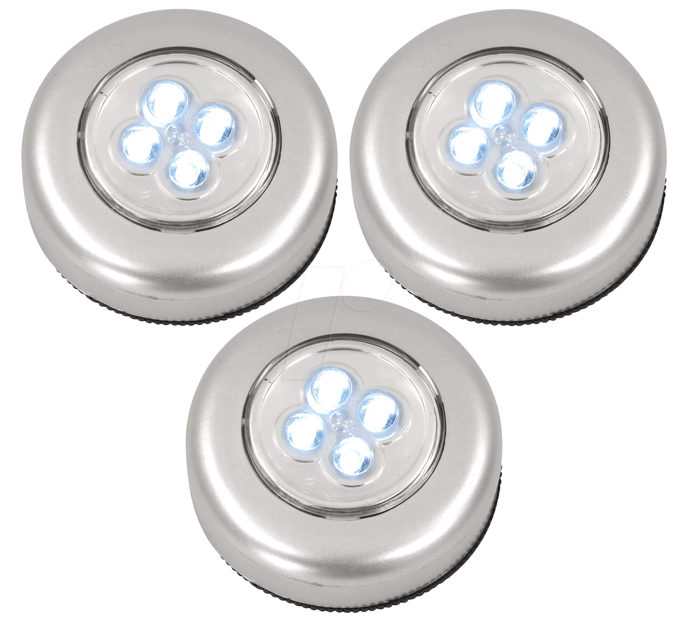 UNI LED LIGHT - LED-Anbauleuchte, silber, 3x AAA (Micro)