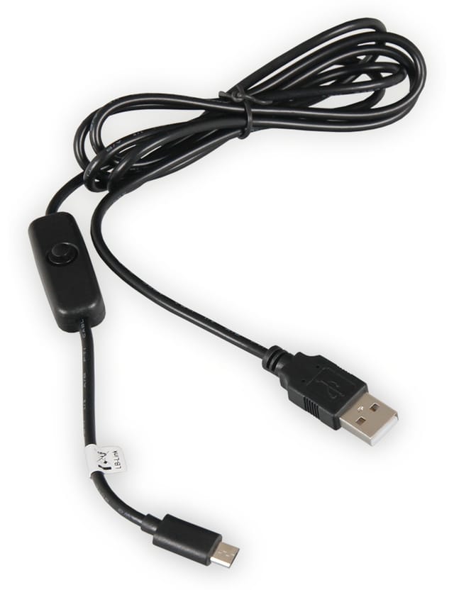 USB KABELSWITCH - USB Micro B Stecker auf USB 2.0 A Stecker, Schalter