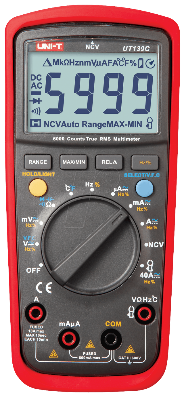 UT 139C - Multimeter, digital, 6000 Counts, TRMS