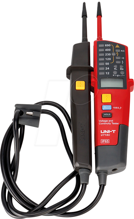 UT 18C - Spannungsprüfer, 12 - 690 V AC/DC, LED-/LCD-Anzeige