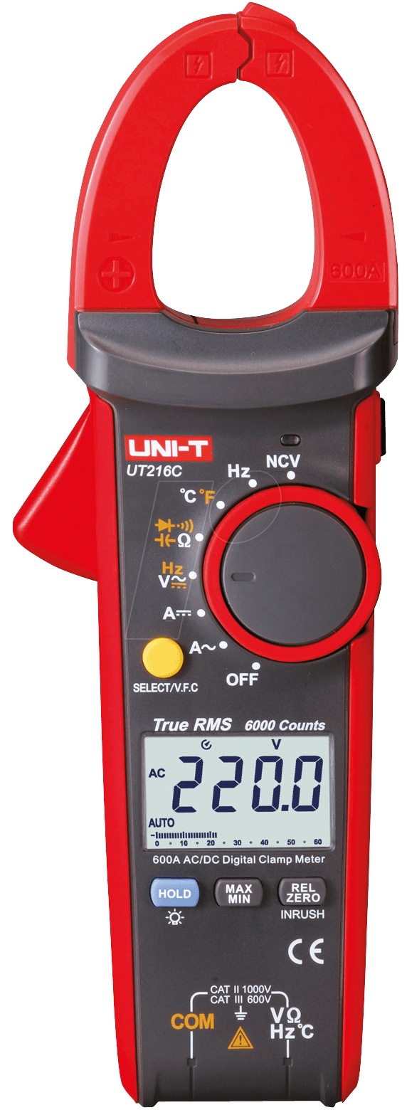 UT 216C - Stromzange, digital, AC/DC, bis 600 A