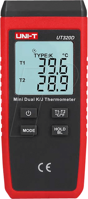UT 320D - Digital-Thermometer, -40 bis +260°C, 2 Kanal