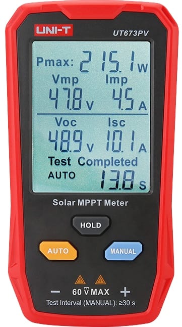 UT 673PV - Solar MPPT Messgerät, MC4
