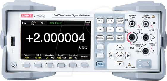 UT 8806E - Tischmultimeter, digital, 2000000 Counts, TRMS, USB, LAN, RS232